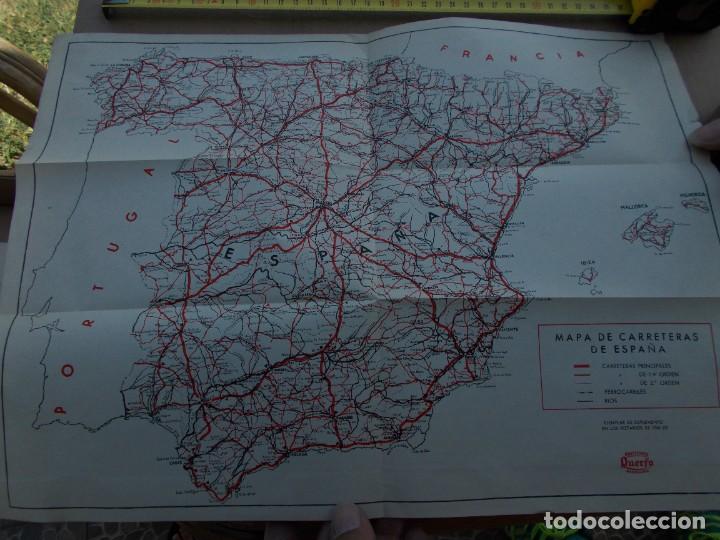 Mapas contempor&aacute;neos: ANTIGUO MAPA DE CARRETERAS DE ESPA&Ntilde;A, EJEMPLAR DE SUPLEMENTO EN LOS DIETARIOS DE 1960