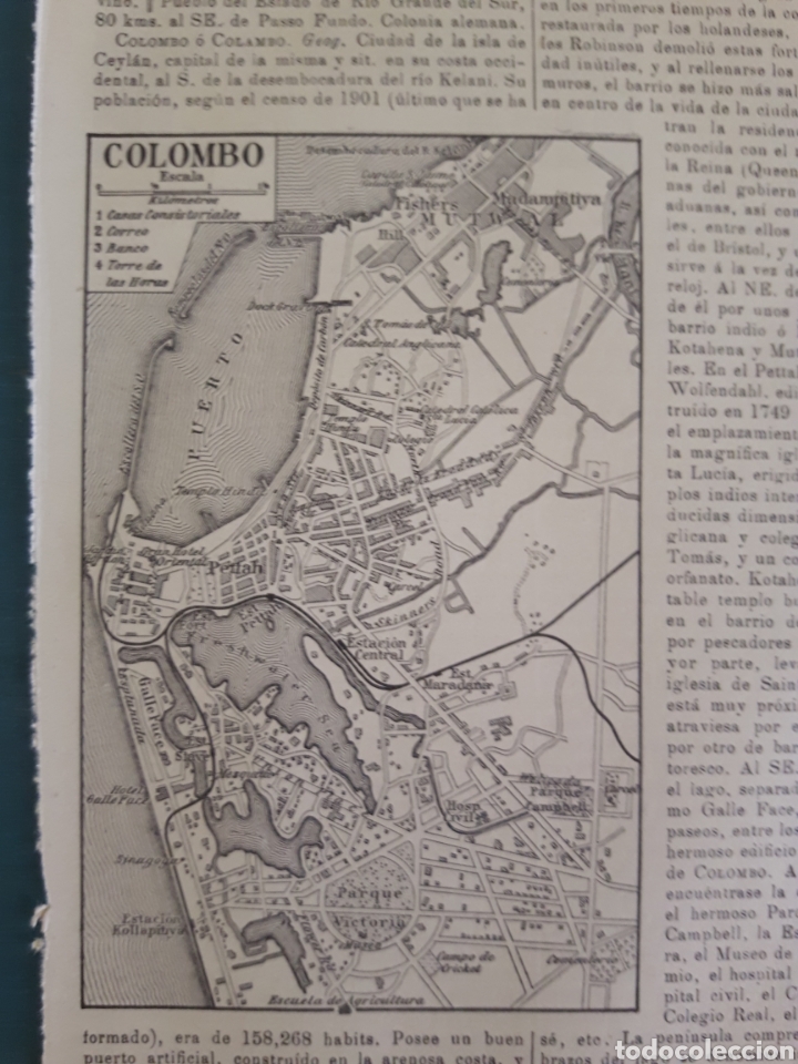 Mapas contempor&aacute;neos: Mapa/plano de Colombo, Sri Lanka - Foto 2