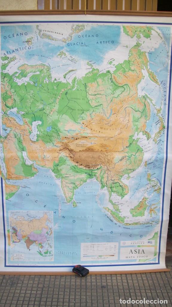 Contemporary maps: MAPA DE ESCUELA ASIA FISICO A&Ntilde;O 1963 SUPERGRANDE