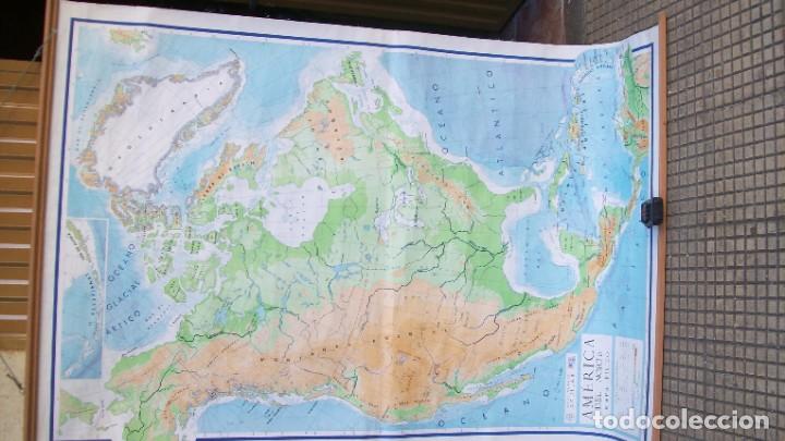 Contemporary maps: MAPA DE ESCUELA AMERICA DEL NORTE FISICO A&Ntilde;O1963 SUPERGRANDE
