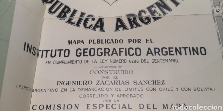 Mapas contemporáneos: Republica Argentina Mapa Publicado Por El Instituto Geografico Argentino Construido Por El Ingeniero - Foto 17 - 281769038