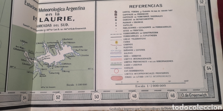 Mapas contemporáneos: Republica Argentina Mapa Publicado Por El Instituto Geografico Argentino Construido Por El Ingeniero - Foto 21 - 281769038