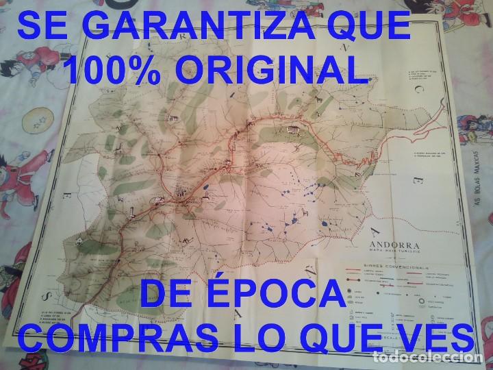 Mapas contempor&aacute;neos: 1965 MAPA GUIA TURISTIC ANDORRA 66X58 CM U59