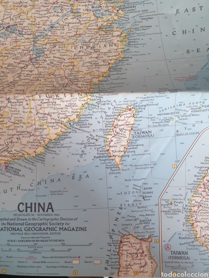 Zeitgen&ouml;ssische Karten: MAPA DE CHINA 1964