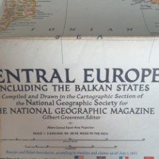 Mapas contemporáneos: MAPA DE CENTRAL EUROPE -BALKAN STATES 1951. Lote 282909968