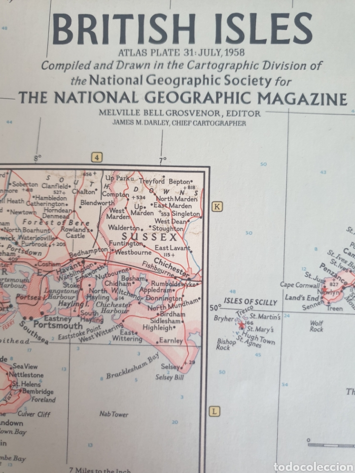 Contemporary maps: MAPA BRITISH ISLES JULIO 1958