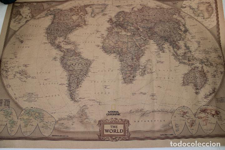 Mapas contempor&aacute;neos: P&oacute;ster World Executive map National Geografic