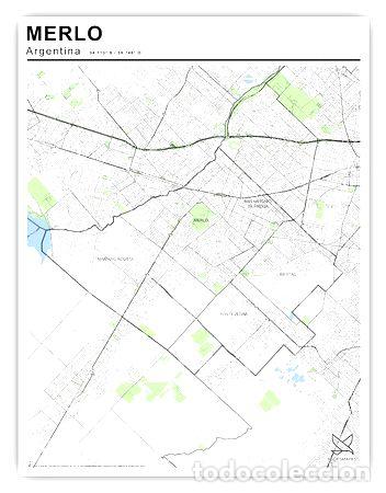Mapas contempor&aacute;neos: mapa partido de merlo 80cmx61cm - Foto 1