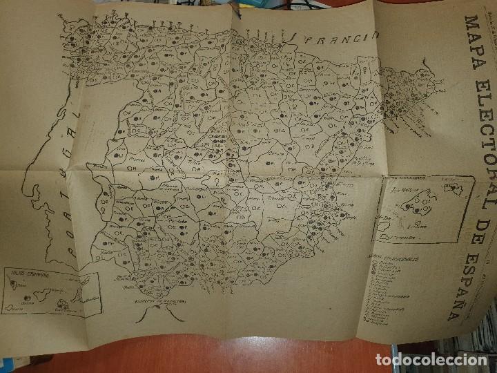 Contemporary maps: Mapa electoral de espa&ntilde;a, el debate 1918, 61 x 42 cm. Desplegado