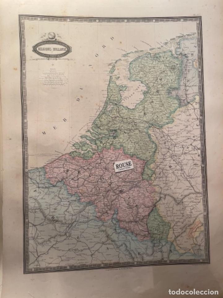 Contemporary maps: BELGIQUE - HOLLANDE - MAPA 1860 ATLAS SPHEROIDAL & UNIVERSEL