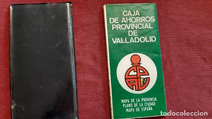 Contemporary maps: CAJA AHORROS PROVINCIAL VALLADOLID 1975.. MAPA ESPA&Ntilde;A.. MAPA PROVINCIA..PLANO DE VALLADOLID