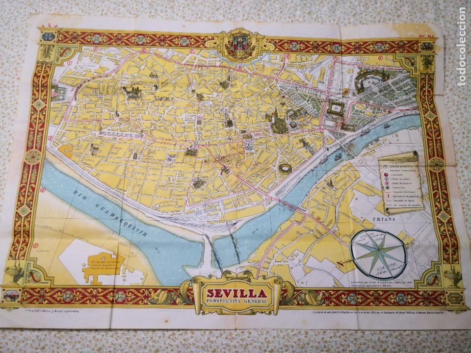 Mapas contempor&aacute;neos: MAPA SEVILLA 1950 - Foto 1