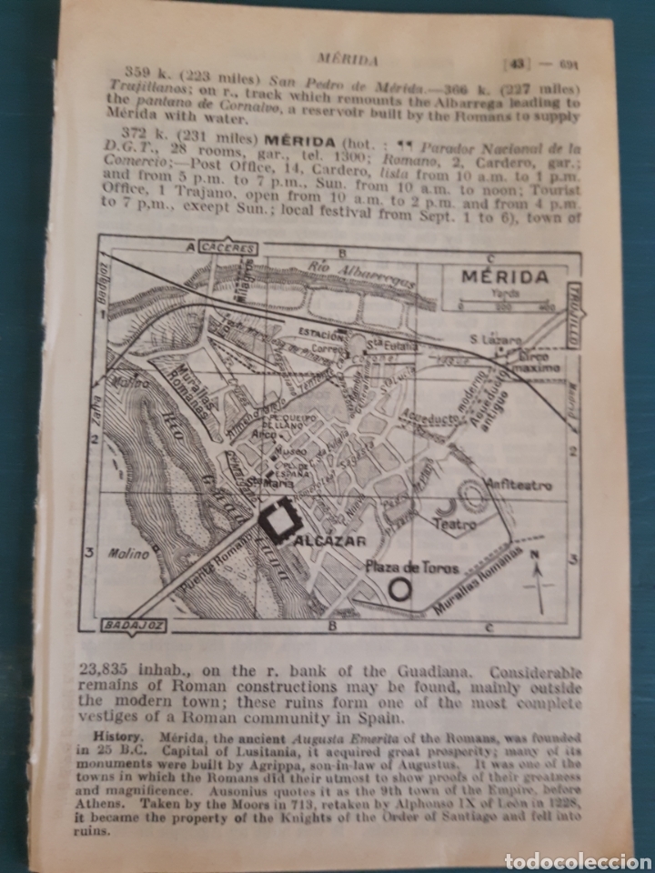 Mapas contempor&aacute;neos: Mapa/plano vintage de Merida - Foto 1