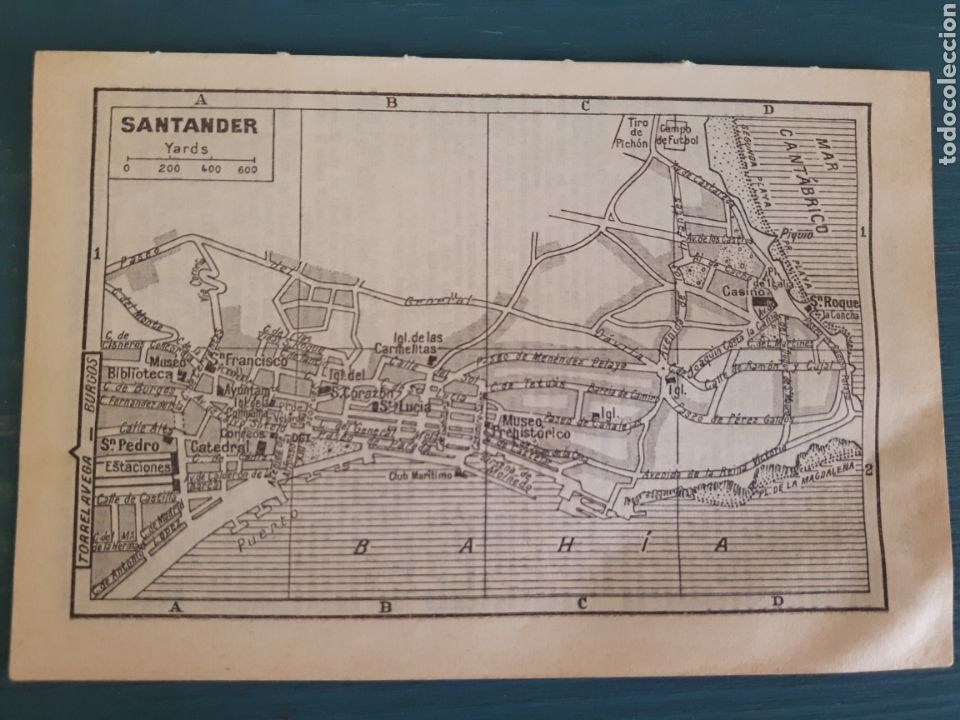 Mapas contempor&aacute;neos: Mapa/plano vintage de Santander - Foto 1