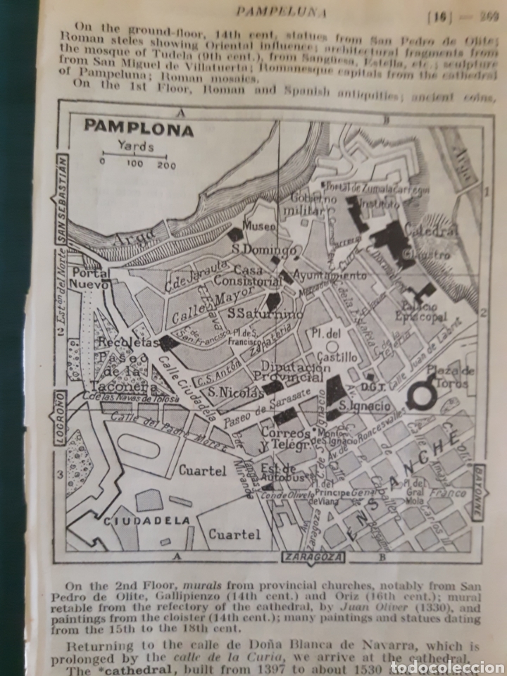 Mapas contempor&aacute;neos: Mapa/plano vintage Pamplona - Foto 3