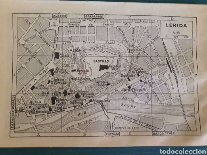 Mapas contempor&aacute;neos: Mapa/plano vintage L&eacute;rida Lleida - Foto 2