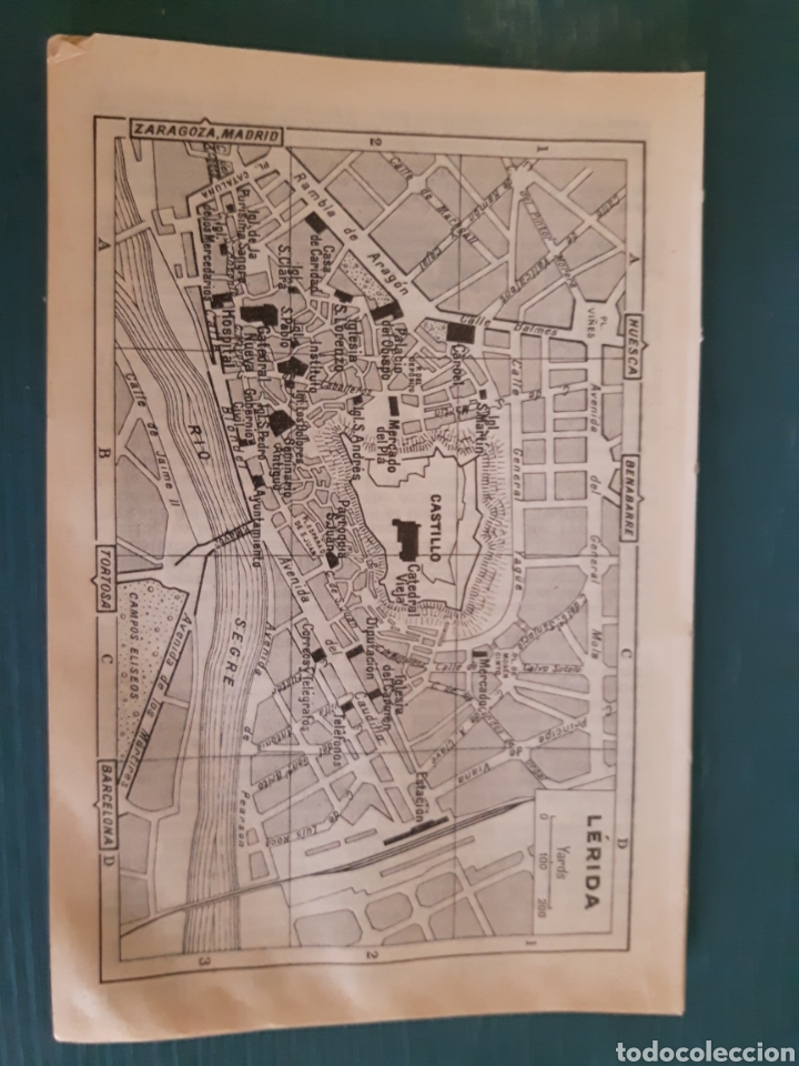 Mapas contempor&aacute;neos: Mapa/plano vintage L&eacute;rida Lleida - Foto 1