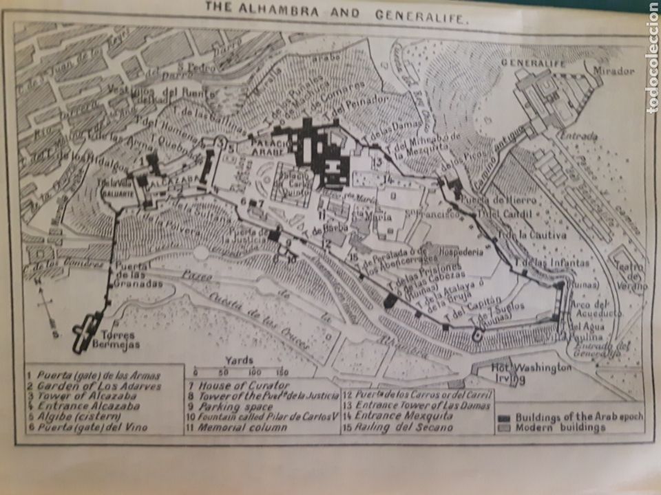 Mapas contempor&aacute;neos: Mapa/plano de la Allhambra y del Generalife Granada - Foto 2