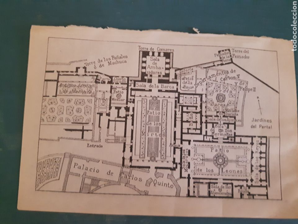 Mapas contempor&aacute;neos: Plano del Generalife, Granada - Foto 1