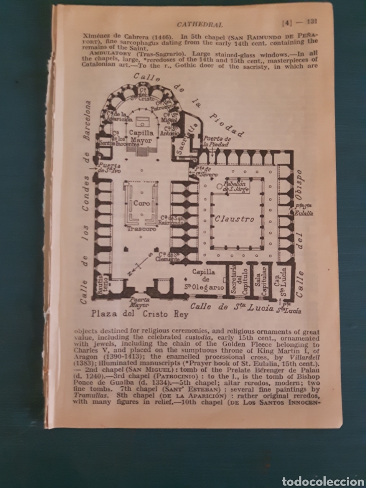 Mapas contempor&aacute;neos: Plano de la catedral de Barcelona - Foto 2