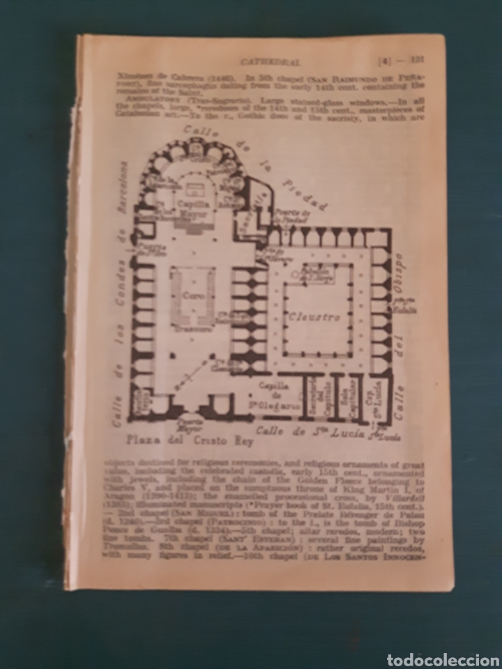 Mapas contempor&aacute;neos: Plano de la catedral de Barcelona - Foto 1