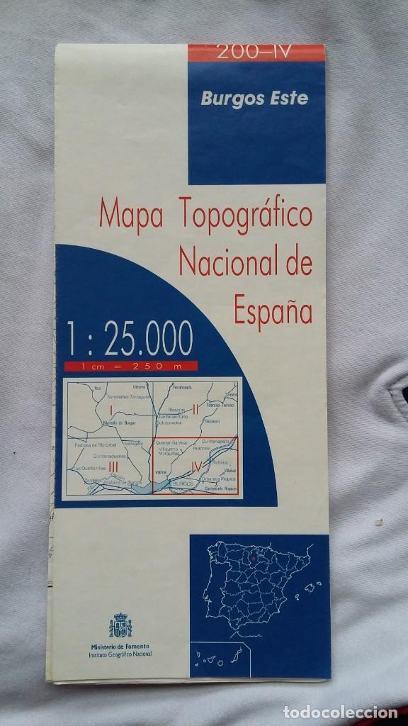 Contemporary maps: Mapa topogr&aacute;fico Nacional de Espa&ntilde;a 1:25000 Burgos 200-IV Ciudad y parte del alfoz