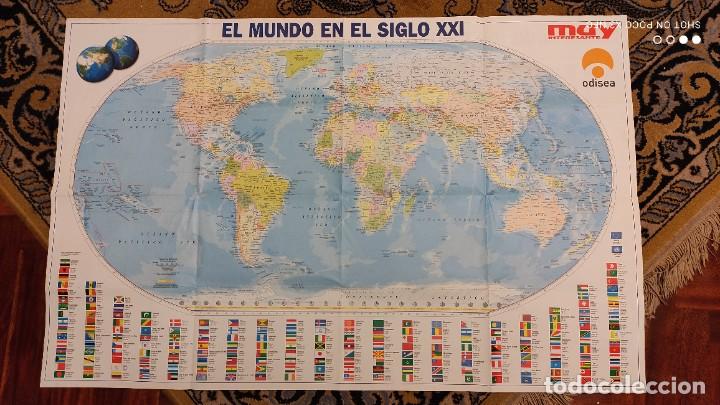 Contemporary maps: MAPA - EL MUNDO EN EL SIGLO XXI - BANDERAS - HISTORIA DE LOS MAPAS.