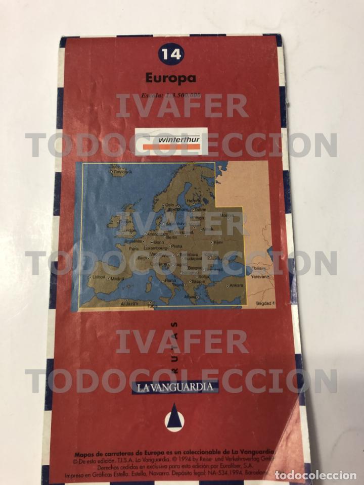 Contemporary maps: MAPA DE CARRETERAS DE EUROPA, LA VANGUARDIA, WINTERTHUR, 1994