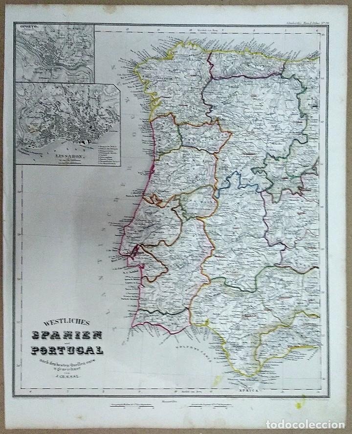 Mapa Antigo Da Espanha, Do França E Do Portugal Imagem de Stock - Imagem de  enorme, colheita: 54340453