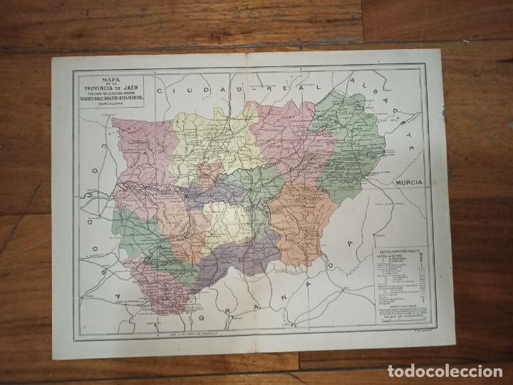 Zeitgen&ouml;ssische Karten: MAPA PROVINCIA DE JA&Eacute;N, ORIGINAL1913, BARCELONA, BAILLY-BAILLI&Egrave;RE Y RIERA, MUY BUEN ESTADO