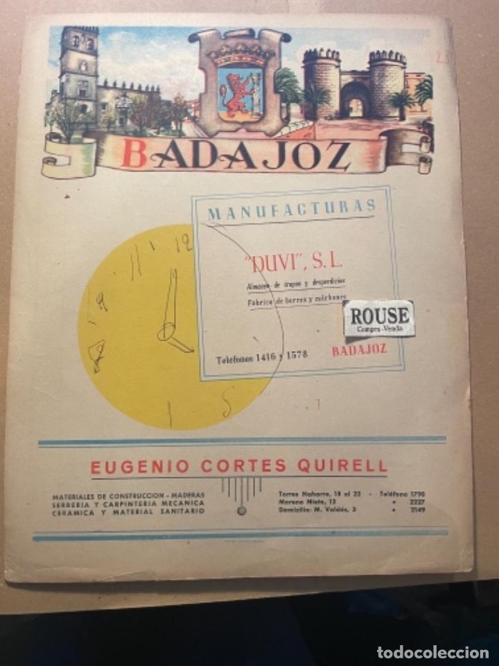 Mapas contempor&aacute;neos: ANTIGUO MAPA DE BADAJOZ , PARTE POSTERIOR PUBLICIDAD . 29X23 CM. MARCAS DE BOLIGRAFO