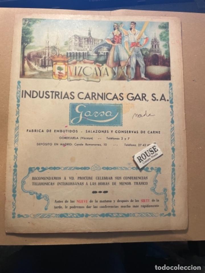 Mapas contempor&aacute;neos: ANTIGUO MAPA DE VIZCAYA PARTE POSTERIOR PUBLICIDAD.29X23 CM. MARCAS DE