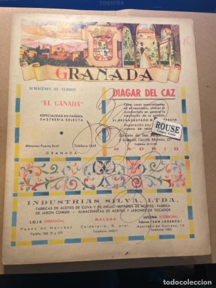 Mapas contempor&aacute;neos: ANTIGUO MAPA DE GRANADA , PARTE POSTERIOR PUBLICIDAD . 29X23 CM. MARCAS DE BOLIGRAFO