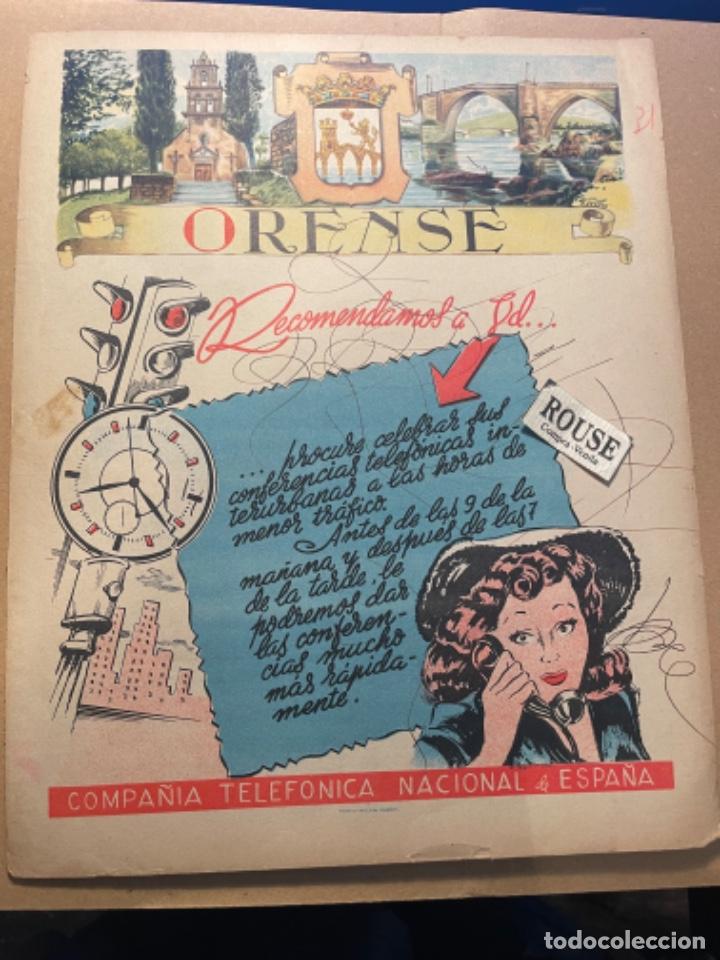 Mapas contempor&aacute;neos: ANTIGUO MAPA DE ORENSE , PARTE POSTERIOR PUBLICIDAD . 29X23 CM. MARCAS DE BOLIGRAFO