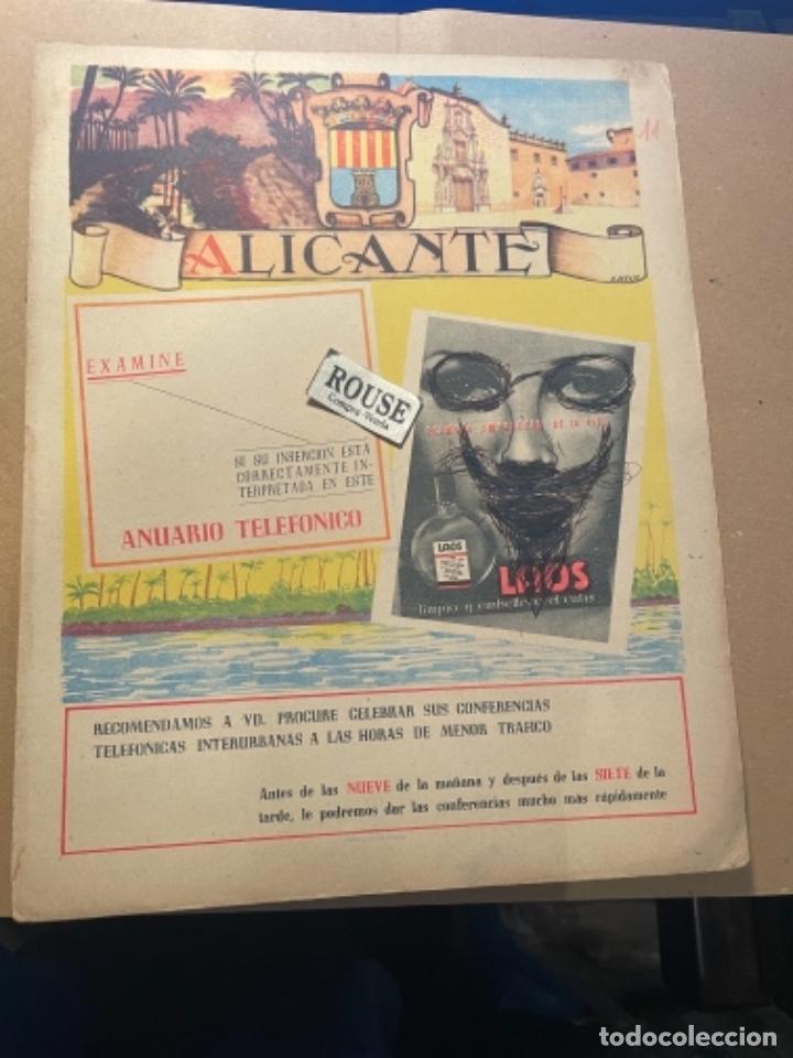 Mapas contempor&aacute;neos: ANTIGUO MAPA DE ALICANTE , PARTE POSTERIOR PUBLICIDAD . 29X23 CM. MARCAS DE BOLIGRAFO