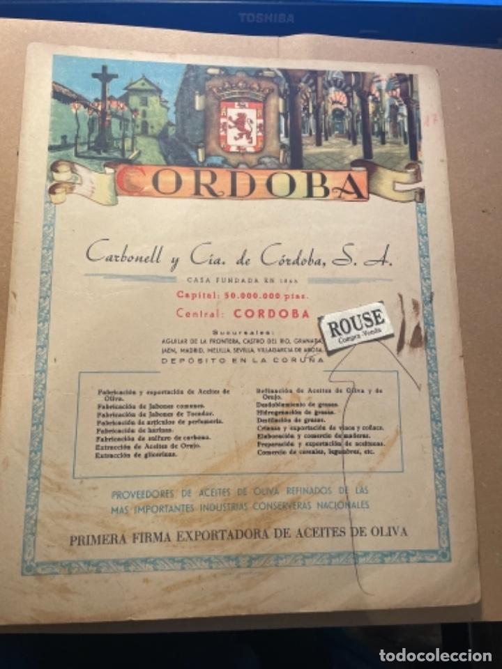 Mapas contempor&aacute;neos: ANTIGUO MAPA DE CORDOBA , PARTE POSTERIOR PUBLICIDAD . 29X23 CM. MARCAS DE BOLIGRAFO