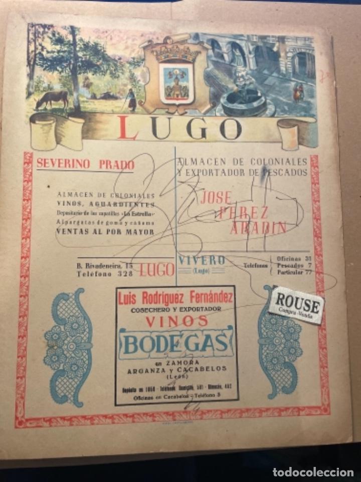 Mapas contempor&aacute;neos: ANTIGUO MAPA DE LUGO , PARTE POSTERIOR PUBLICIDAD . 29X23 CM. MARCAS DE BOLIGRAFO