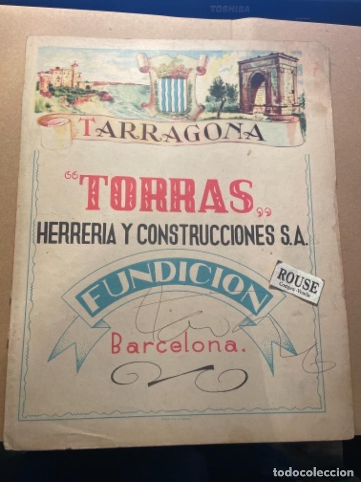 Mapas contempor&aacute;neos: ANTIGUO MAPA DE TARRAGONA , PARTE POSTERIOR PUBLICIDAD . 29X23 CM. MARCAS DE BOLIGRAFO