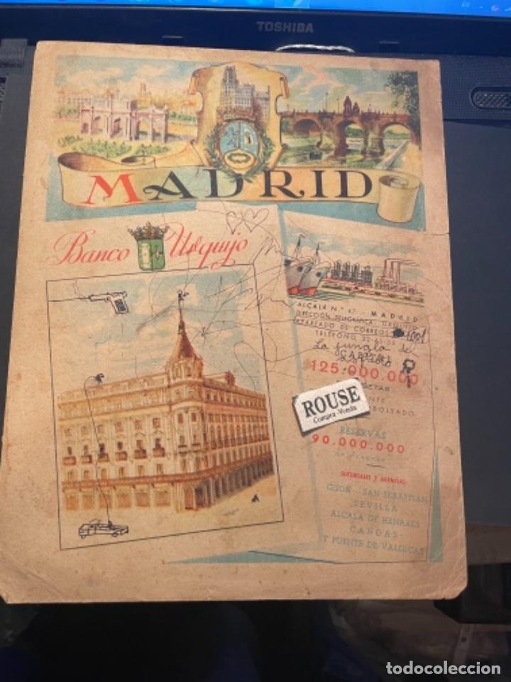 Mapas contempor&aacute;neos: ANTIGUO MAPA DE MADRID , PARTE POSTERIOR PUBLICIDAD . 29X23 CM. MARCAS DE BOLIGRAFO