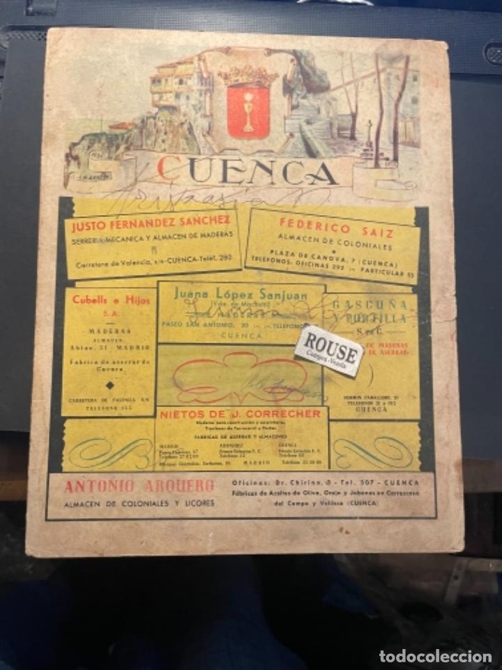 Mapas contempor&aacute;neos: ANTIGUO MAPA DE CUENCA , PARTE POSTERIOR PUBLICIDAD . 29X23 CM. MARCAS DE BOLIGRAFO