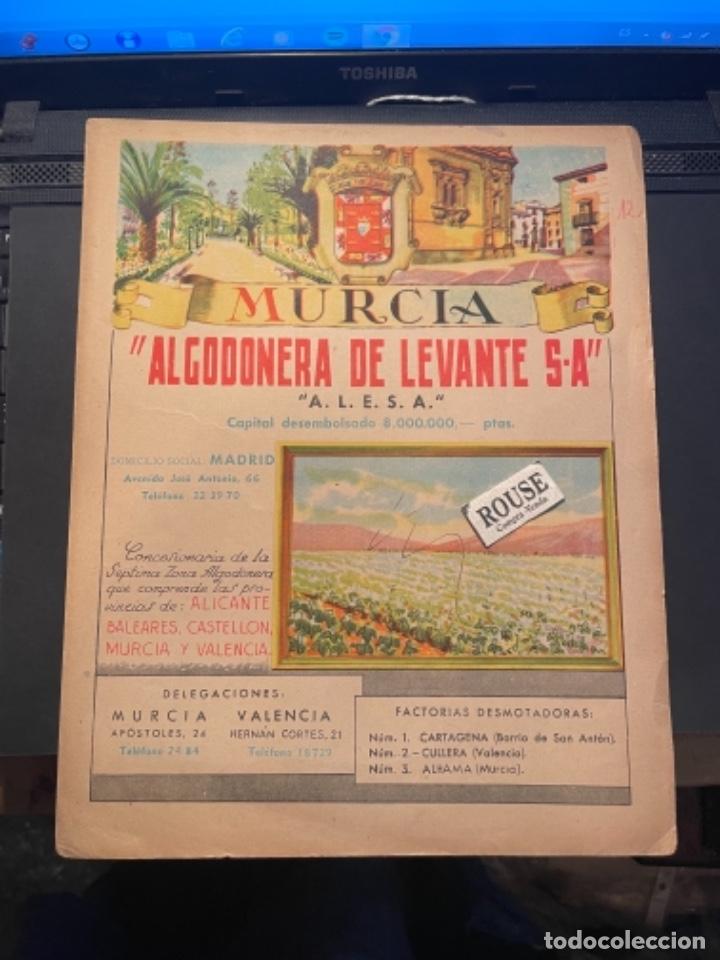 Mapas contempor&aacute;neos: ANTIGUO MAPA DE MURCIA , PARTE POSTERIOR PUBLICIDAD . 29X23 CM. MARCAS DE BOLIGRAFO