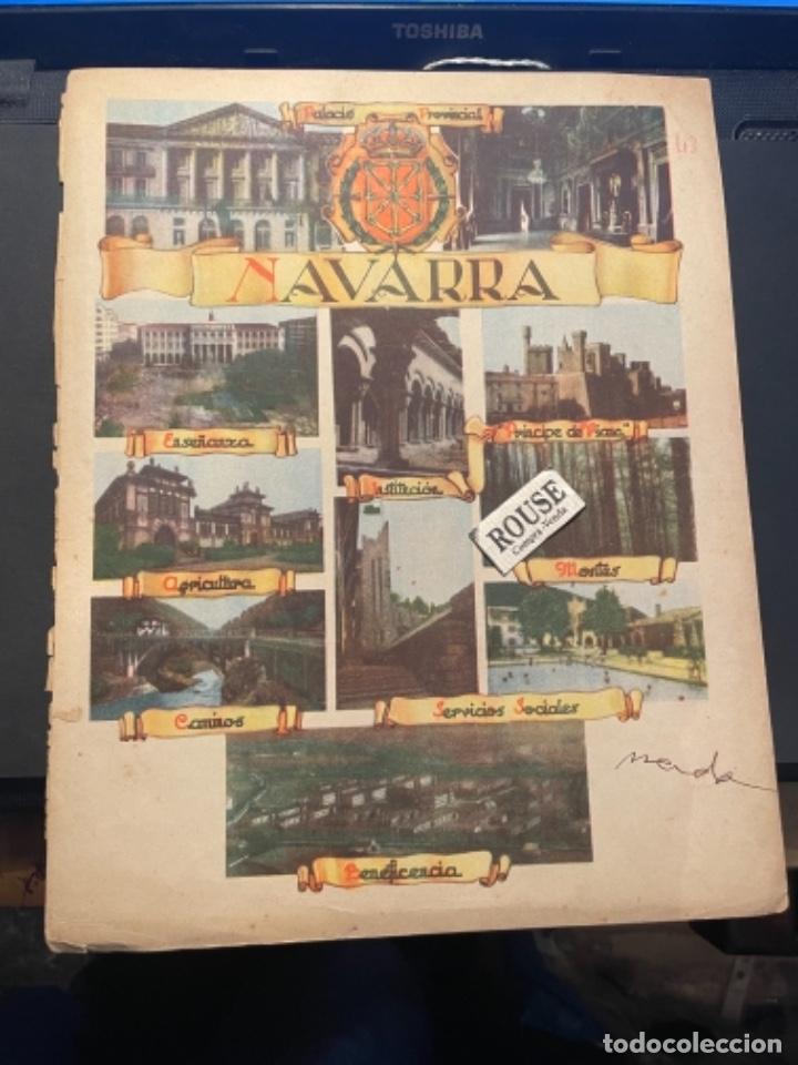 Mapas contempor&aacute;neos: ANTIGUO MAPA DE NAVARRA , PARTE POSTERIOR PUBLICIDAD . 29X23 CM. MARCAS DE BOLIGRAFO