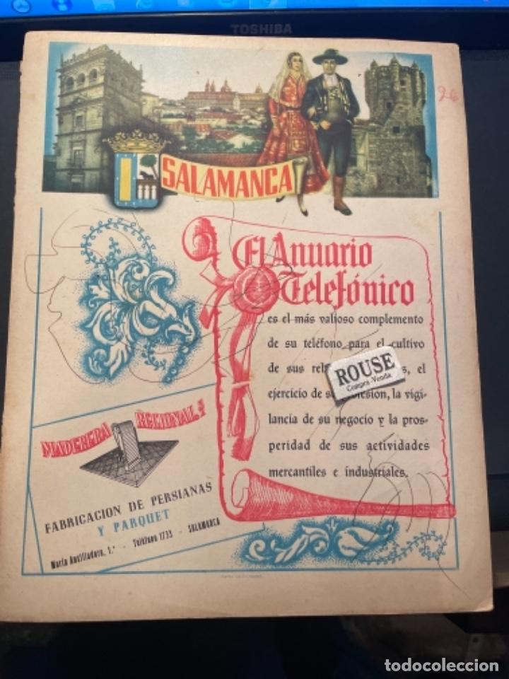 Mapas contempor&aacute;neos: ANTIGUO MAPA DE SALAMANCA , PARTE POSTERIOR PUBLICIDAD . 29X23 CM. MARCAS DE BOLIGRAFO