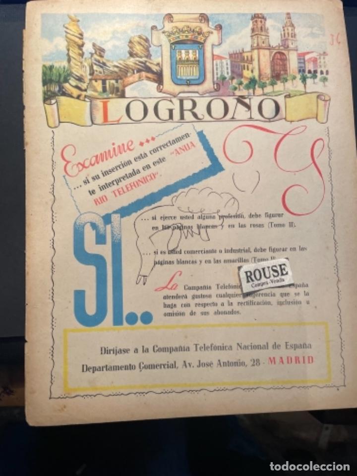 Mapas contempor&aacute;neos: ANTIGUO MAPA DE LOGRO&Ntilde;O , PARTE POSTERIOR PUBLICIDAD . 29X23 CM. MARCAS DE BOLIGRAFO