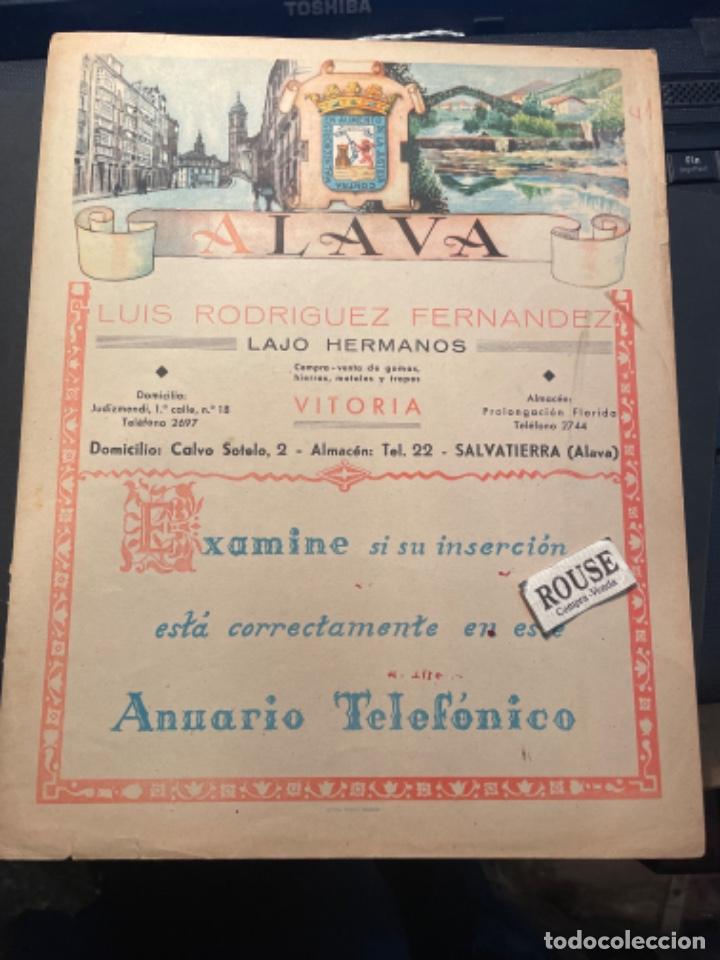 Mapas contempor&aacute;neos: ANTIGUO MAPA DE ALAVA, PARTE POSTERIOR PUBLICIDAD . 29X23 CM.