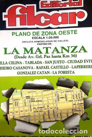 Mapas contempor&aacute;neos: plano filcar zona oeste la matanza 073 x 108 m