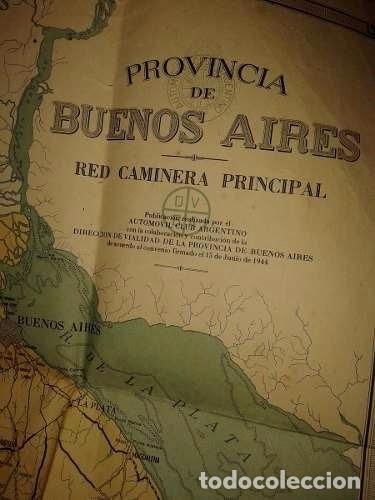 Zeitgen&ouml;ssische Karten: mapa prov buenos aires la plata red caminera 194470x98cm