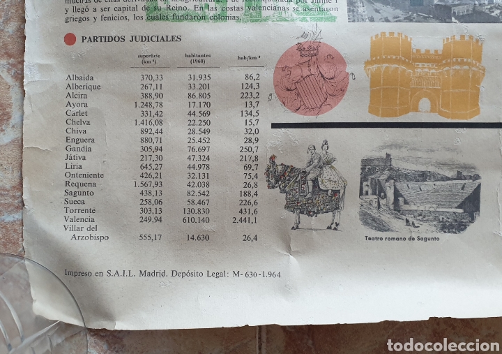 Mapas contempor&aacute;neos: MAPA PLANO DE VALENCIA AGUILAR S.A. EDICIONES 1964 RARO UNICO - Foto 3