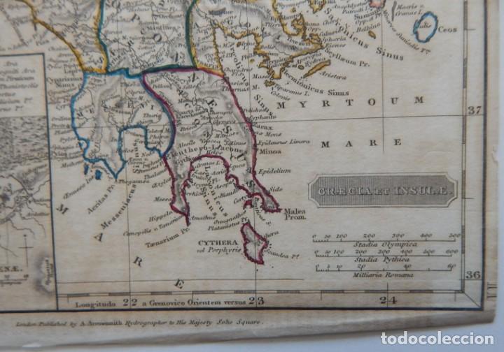 Mapas contempor&aacute;neos: Antiguo mapa / Graecia et insulae - A. Arrowsmith - Foto 3