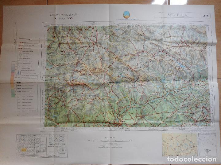 Mapas contempor&aacute;neos: ANTIGUO MAPA.SEVILLA .SERVICIO GEOGRAFICO EJERCITO. 1972-1982